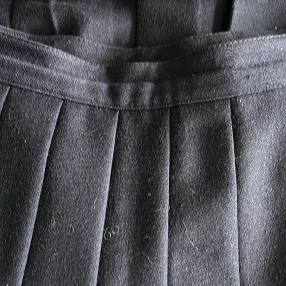 Navy Pleated Midi Full/A-Line Skirt - Picture 3 of 12